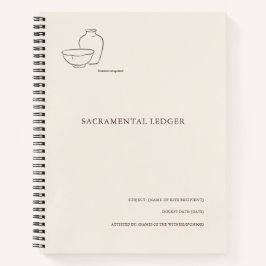 The Vessel- Minimalist Sacramental Notebook  Notitieboek