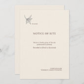 The Vessel- Minimalist Sacrement Announcement  Aankondiging (Voorkant / Achterkant)