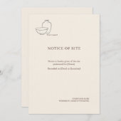 The Vessel- Minimalist Sacrement Announcement  Kaart (Voorkant / Achterkant)