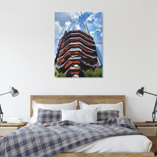 The Vessel, New York, NY, Verenigde Staten Canvas Afdruk (Insitu (Slaapkamer))