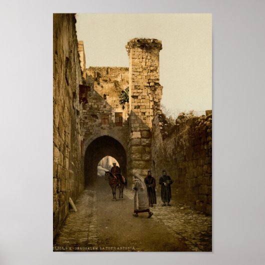 The Via Dolorosa in Jerusalem Poster (Voorkant)