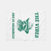 The Vibes Are In Shambles Sarcastic Funny Raccoon Fleece Deken (Voorkant (Horizontaal))