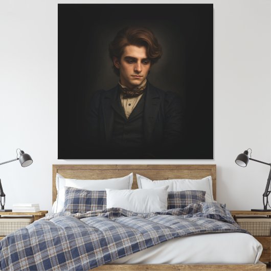 The Victorian Man Canvas Afdruk (Insitu (Slaapkamer))