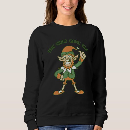 The Video Game Elf Cute Ugly Christmas Sweater (Voorkant)