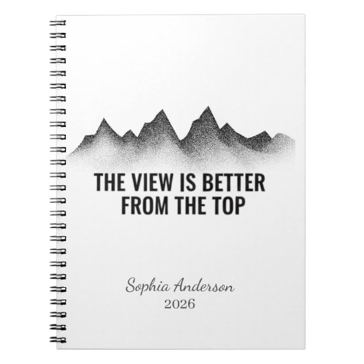 The View Is Better From The Top I Personalized Notitieboek (Voorkant)