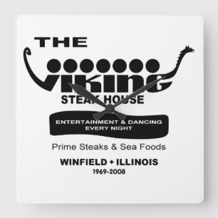 The Viking Steak House, Winfield, IL (1969-2008) Vierkante Klok