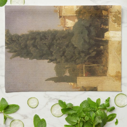 The Villa Malta, Rome door Lord Frederic Leighton Theedoek (Gevouwen)