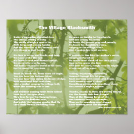 The Village Blacksmith Poem Poster