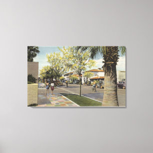 The Village Street, Palm Canyon Drive Canvas Afdruk