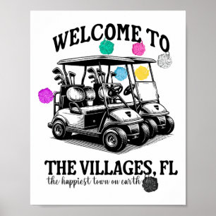 The Villages Florida Fl Pensioen Grappig Golf Loof Poster