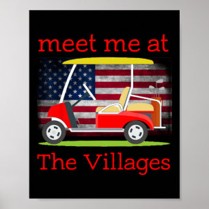 The Villages Florida Pensioen Amerikaanse Vlag Poster