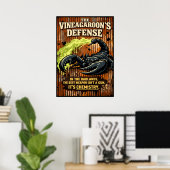 The Vinegaroon’s Defense Scorpion Art Poster (Thuiskantoor)