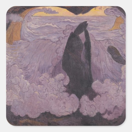 The Violet Wave, c.1895-6 Vierkante Sticker (Voorkant)