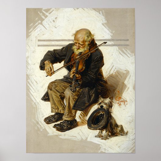 The Violinist and zijnassistent, 1916 Poster (Voorkant)
