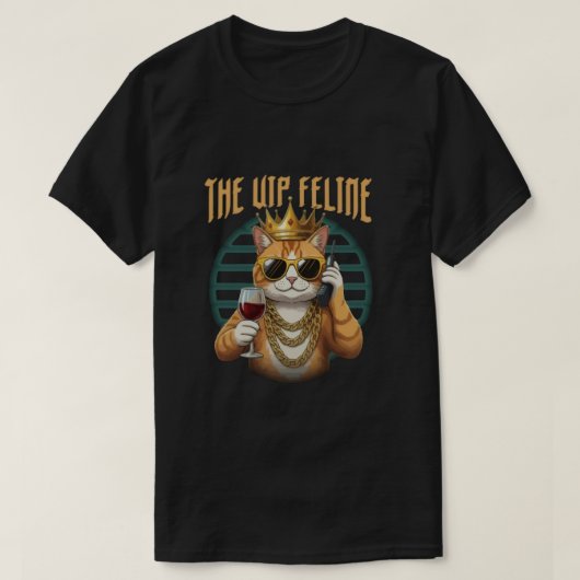 The VIP Feline – Funny Cat Royalty T-Shirt (Design voorkant)