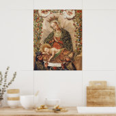 The Virgin Adoring the Christ Child at Christmas Poster (Keuken)