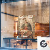 The Virgin Adoring the Christ Child at Christmas Raamsticker (Cafe Raam)