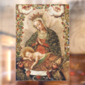 The Virgin Adoring the Christ Child at Christmas Raamsticker (Vel 2)