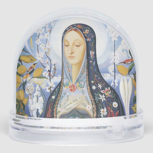 The Virgin by Joseph Stella Sneeuwbol (Achterkant)