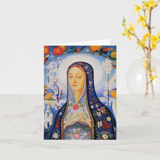 The Virgin - Joseph Stella Kaart (Gele Bloem)