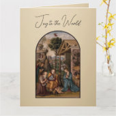 The Virgin Mary and Baby Jesus Christmas Greetings Kaart (Gele Bloem)