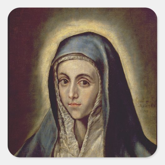 The Virgin Mary, c.1594-1604 Vierkante Sticker (Voorkant)