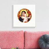 "The Virgin of the Lilies" Fine Art Wrapped Canvas (Insitu (Woonkamer))