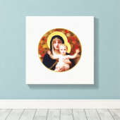 "The Virgin of the Lilies" Fine Art Wrapped Canvas Afdruk (Insitu (Houten vloer))