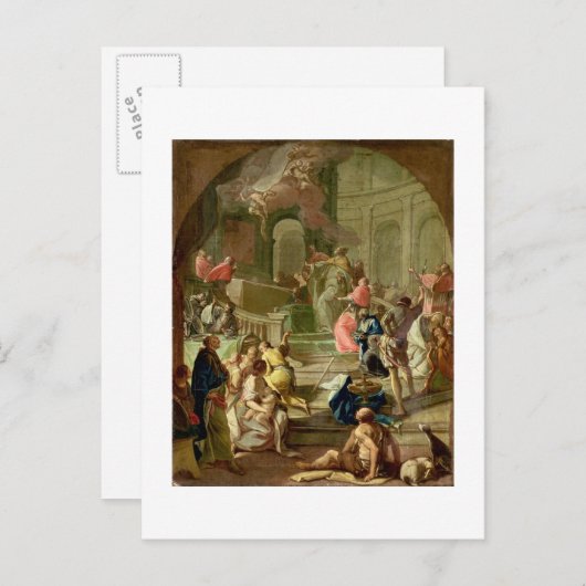 The Vision of St. Benedict, c.1760 Briefkaart (Voorkant / Achterkant)