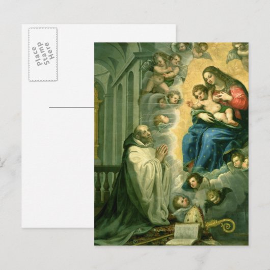 The Vision of St. Bernard, 1634 Briefkaart (Voorkant / Achterkant)