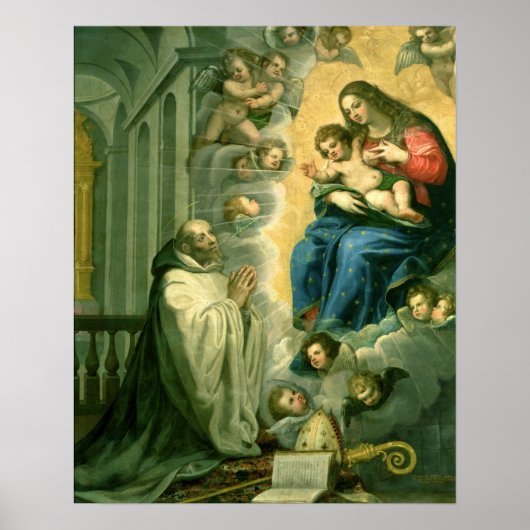 The Vision of St. Bernard, 1634 Poster (Voorkant)