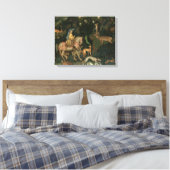 The Vision of St. Eustachius, c.1438-42 Canvas Afdruk (Insitu (Slaapkamer))