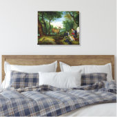 The Vision of St. Hubert, c.1620 (oil on panel) Canvas Afdruk (Insitu (Slaapkamer))