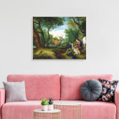 The Vision of St. Hubert, c.1620 (oil on panel) Canvas Afdruk (Insitu (Woonkamer))