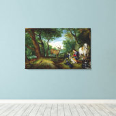 The Vision of St. Hubert, c.1620 (oil on panel) Canvas Afdruk (Insitu (Houten vloer))