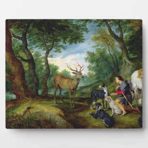 The Vision of St. Hubert, c.1620 (oil on panel) Fotoplaat