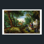 The Vision of St. Hubert, c.1620 (oil on panel) Poster<br><div class="desc">Afbeelding: 36838 The Vision of St. Hubert, c.1620 (oil on panel). Brueghel, Jan (1601-78) & Rubens, P.P. (1577-1640). Prado, Madrid, Spanje. Kunst, fijne kunst.</div>