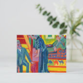 The Visit, Couple and Newcomer by Ernst Kirchner Briefkaart (Staand voorkant)