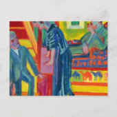 The Visit, Couple and Newcomer by Ernst Kirchner Briefkaart (Voorkant)