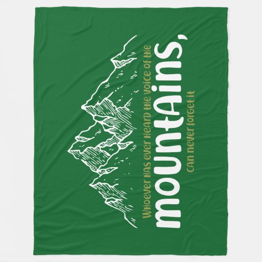 The Voice of the Mountains Fleece Deken (Voorkant)