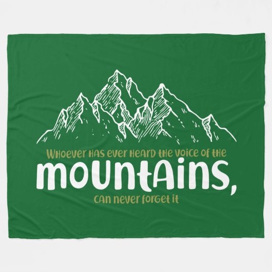 The Voice of the Mountains Fleece Deken (Voorkant (Horizontaal))