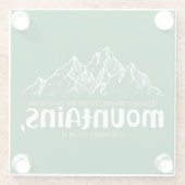 The Voice of the Mountains Glazen Onderzetter (Achterkant)