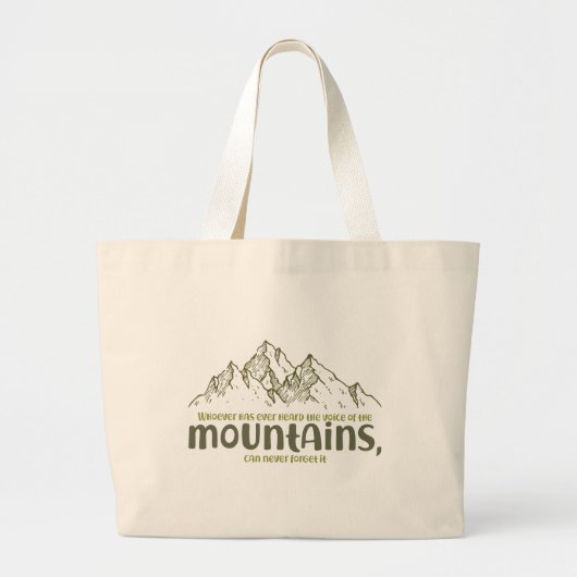 The Voice of the Mountains Grote Tote Bag (Voorkant)