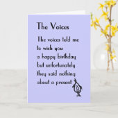 The Voices - een verjaardagsgedicht Kaart (Gele Bloem)