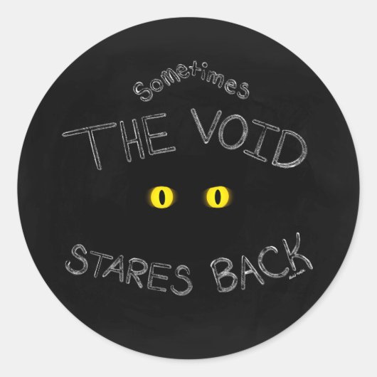 The Void Stares Back Ronde Sticker (Voorkant)
