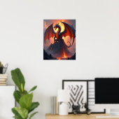The Volcanic Forge Dragon Poster (Thuiskantoor)