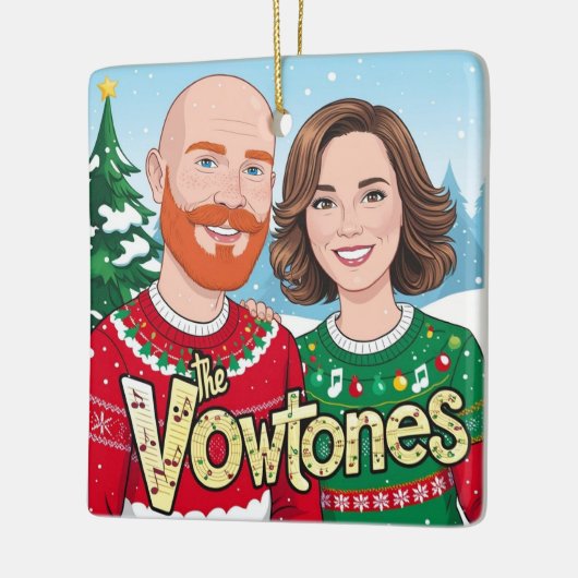 The Vowtones - Kerst Keramisch Plein Ornament (Links)