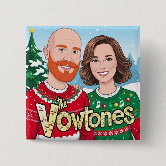 The Vowtones - Kerst Plein Button (Voorkant)