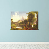 The Voyage of Life: Youth, 1842 (oil on canvas) Canvas Afdruk (Insitu (Houten vloer))