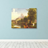 The Voyage of Life: Youth, 1842 (oil on canvas) Canvas Afdruk (Insitu (Houten vloer))